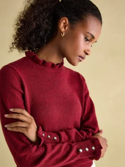 Edith Frill Neck Jumper<Joules Online