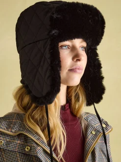 Eira Faux Fur Lined Quilted Trapper Hat<Joules Clearance