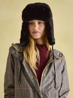 Eira Faux Fur Lined Quilted Trapper Hat<Joules Clearance