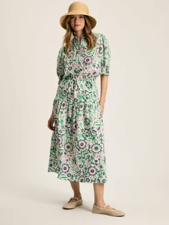Elle Pink & Green Co-Ord Midi Skirt<Joules Clearance