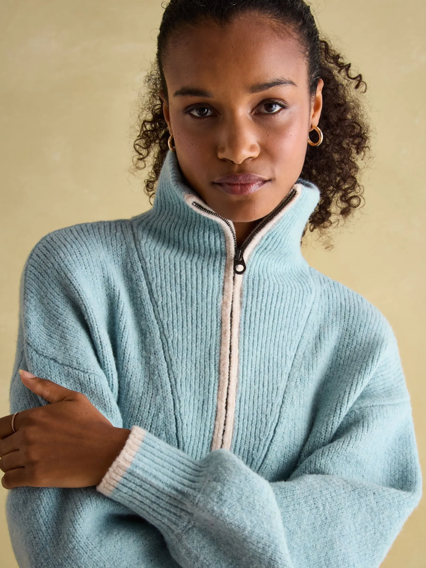 Elmore Knitted Quarter Zip Jumper<Joules Hot