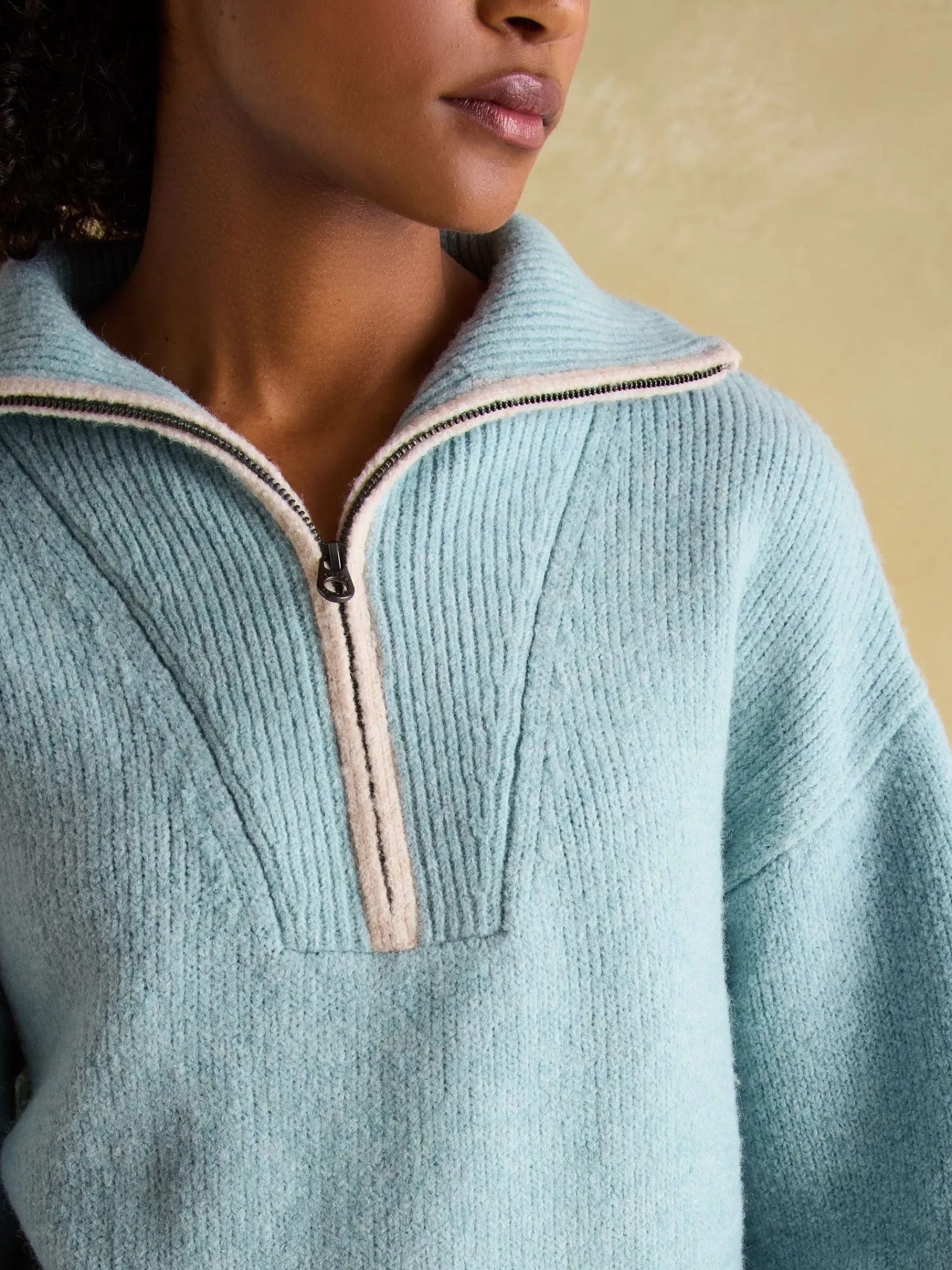 Elmore Knitted Quarter Zip Jumper<Joules Hot