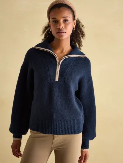 Elmore Knitted Quarter Zip Jumper<Joules Sale