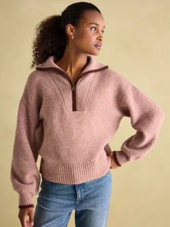 Elmore Knitted Quarter Zip Jumper<Joules