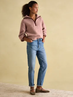 Elmore Knitted Quarter Zip Jumper<Joules