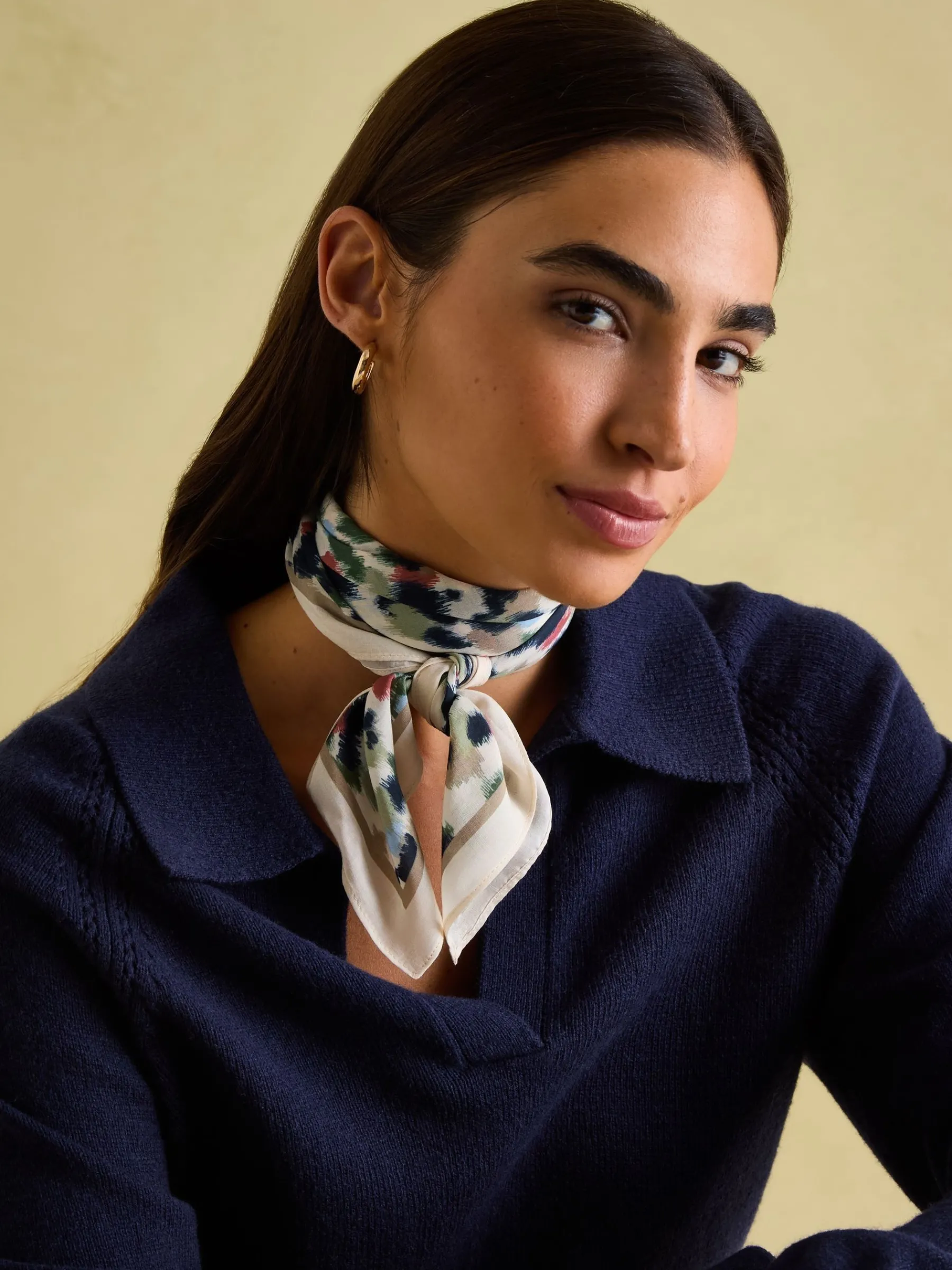 Elsie Multi Animal Printed Lightweight Square Scarf<Joules Discount