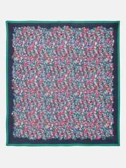 Elsie Multi Navy Printed Lightweight Square Scarf<Joules Discount