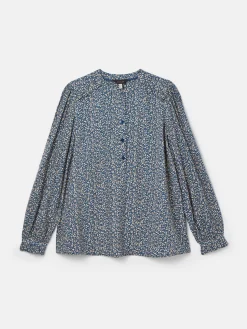 Emsley Blue Floral Long Sleeve Blouse<Joules Discount