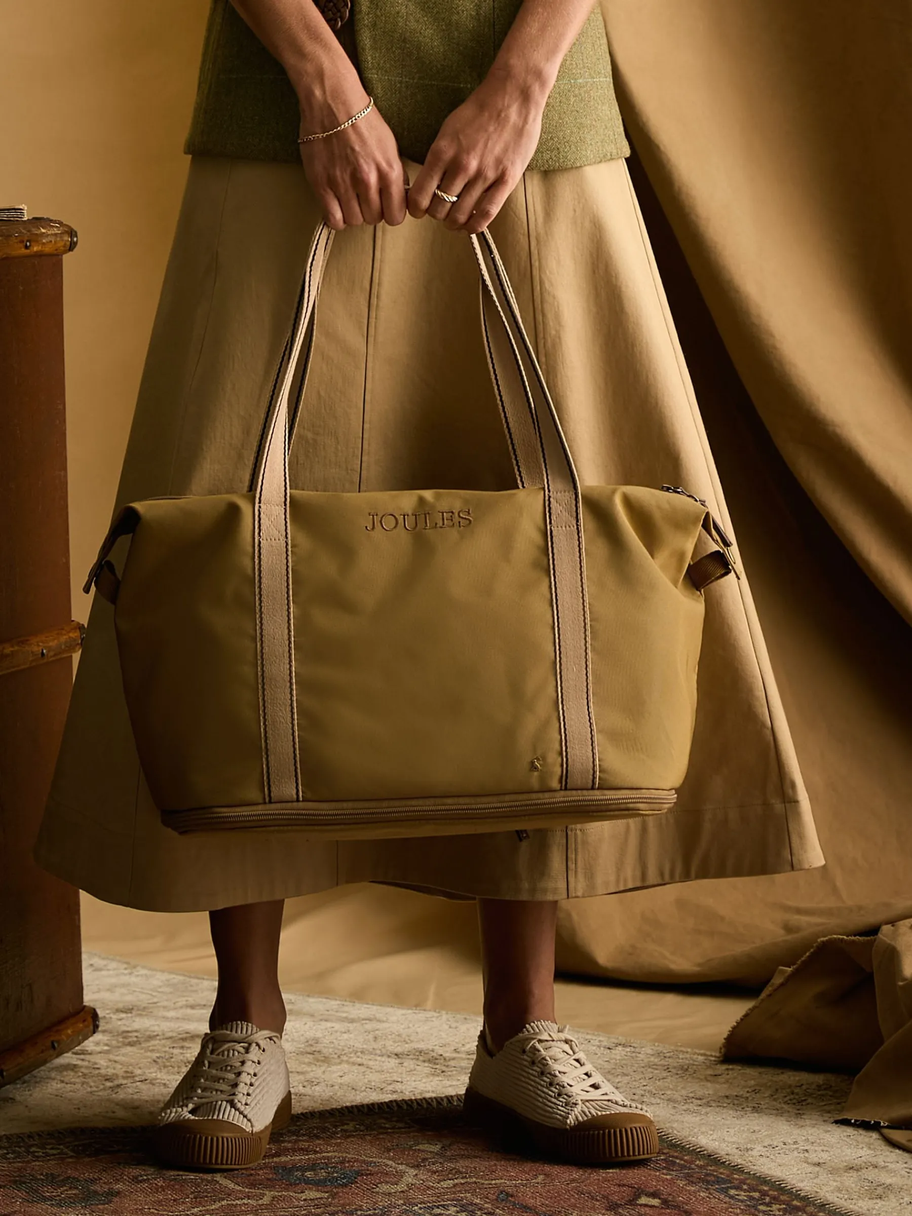 Epwell Tan Brown Packaway Duffle Bag<Joules New