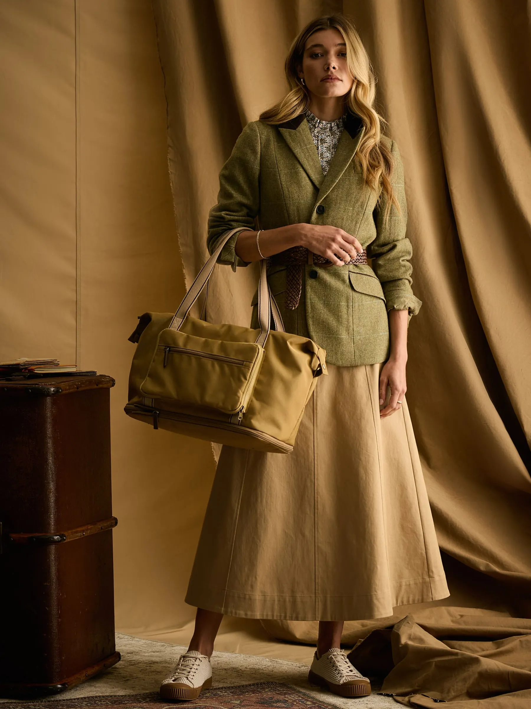 Epwell Tan Brown Packaway Duffle Bag<Joules New