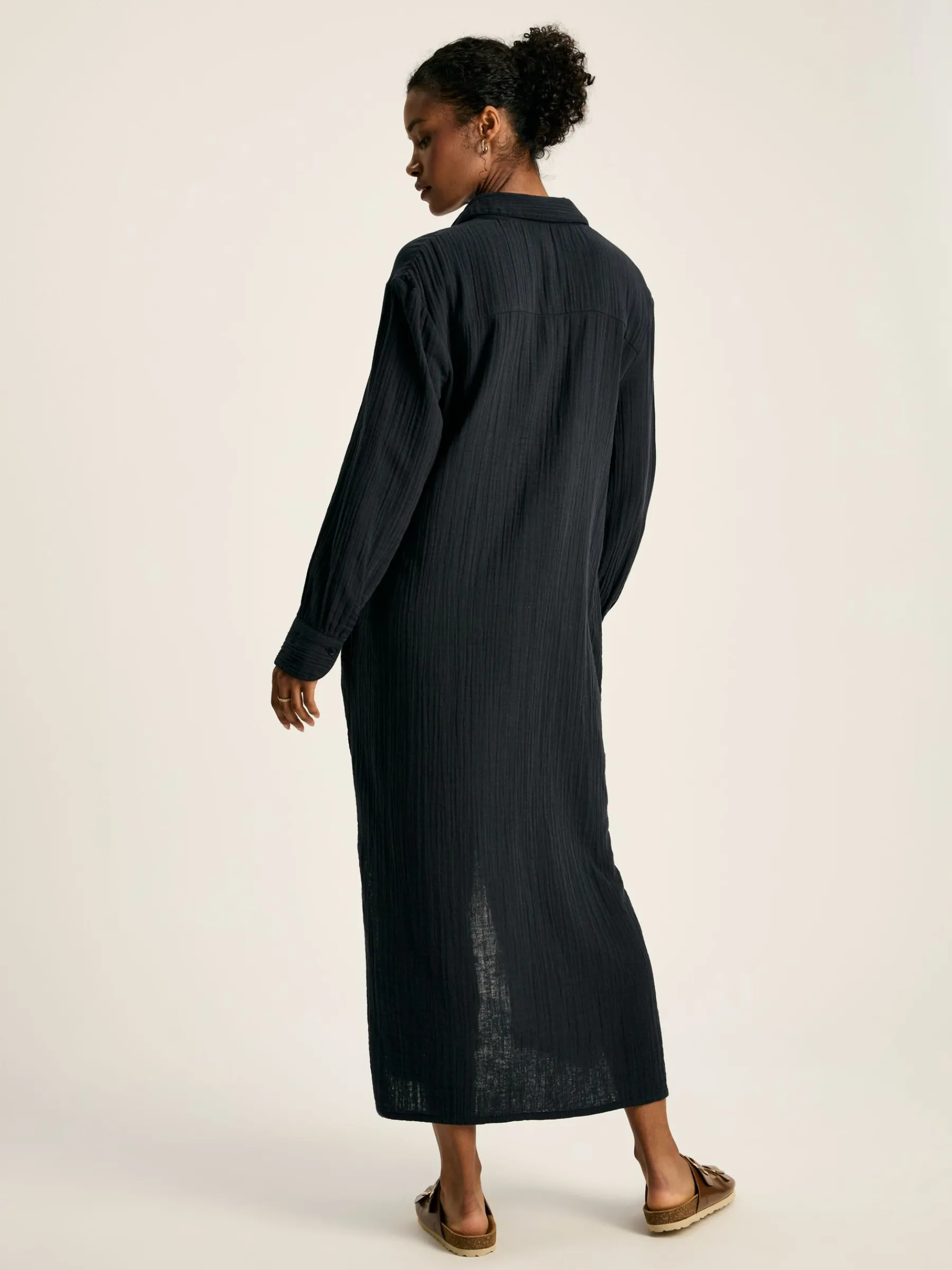 Erica Button Through Cotton Shirt Dress<Joules New