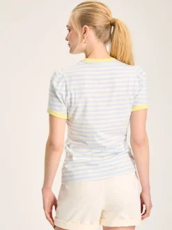 Erin Blue Stripe Short Sleeve T-Shirt<Joules Hot