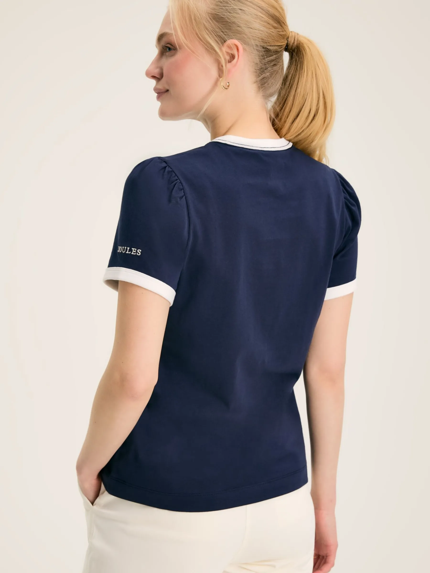 Erin Navy blue Short Sleeve T-Shirt<Joules Discount