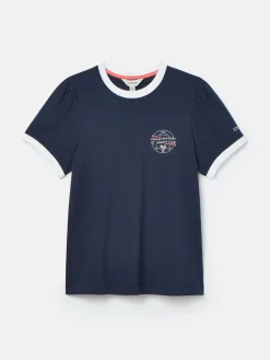 Erin Navy blue Short Sleeve T-Shirt<Joules Discount