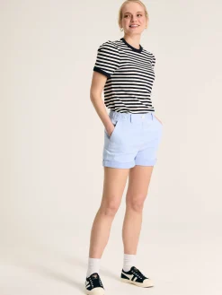 Erin Navy Blue Stripe Short Sleeve T-Shirt<Joules Outlet