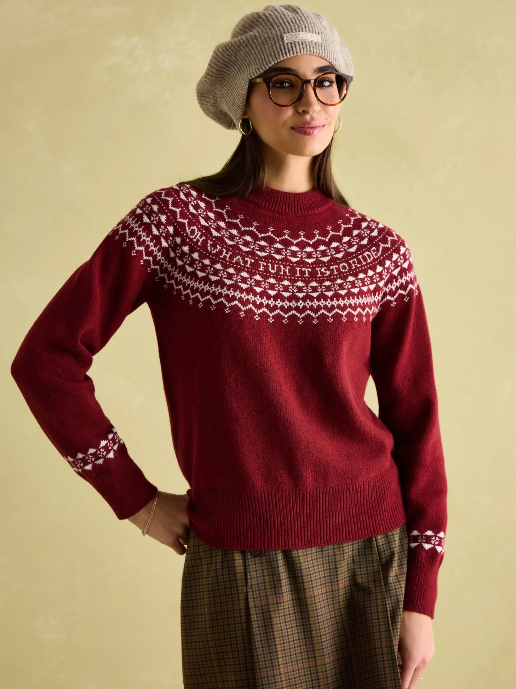 Eve Festive Fair Isle Jumper<Joules Hot