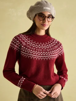 Eve Festive Fair Isle Jumper<Joules Hot