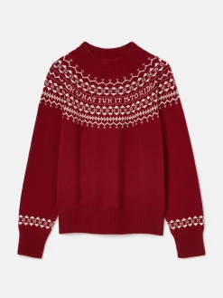 Eve Festive Fair Isle Jumper<Joules Hot