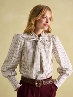 Everly Tie Neck Blouse<Joules Clearance