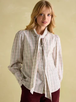 Everly Tie Neck Blouse<Joules Clearance