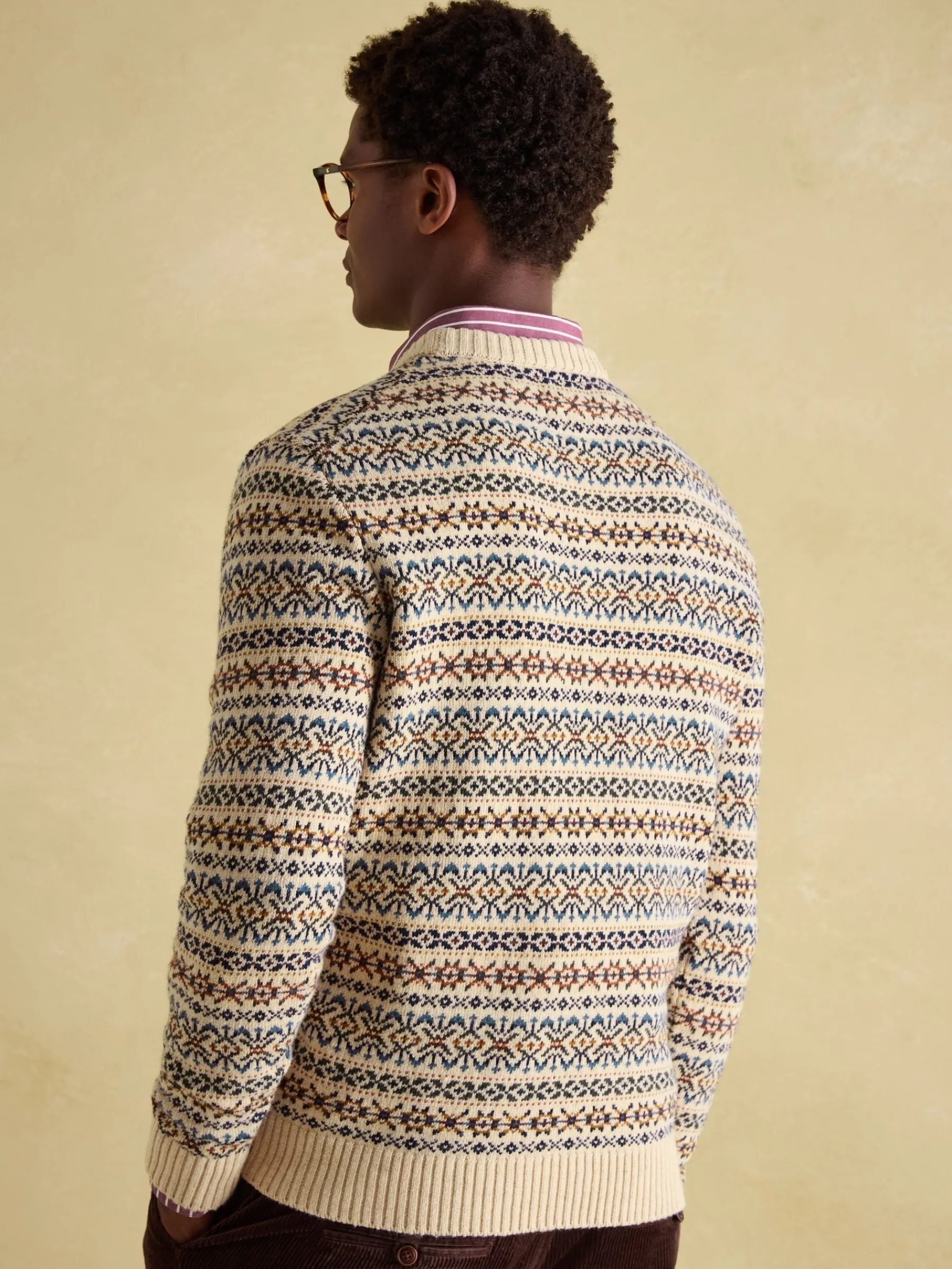 Fair Isle Crew Neck Jumper Contains Merino Wool<Joules Best
