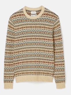 Fair Isle Crew Neck Jumper Contains Merino Wool<Joules Best
