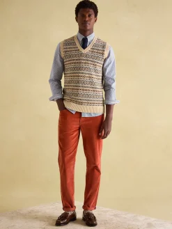 Fair Isle Knitted Vest Contains Merino Wool<Joules Hot