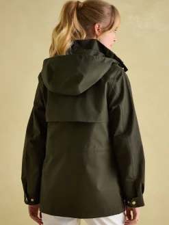 Fairford Khaki Green Waterproof Raincoat with Hood<Joules Discount