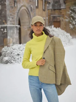 Fayfair Khaki Green Tweed Hacking Jacket<Joules Outlet