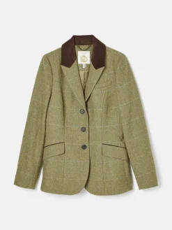 Fayfair Khaki Green Tweed Hacking Jacket<Joules Outlet