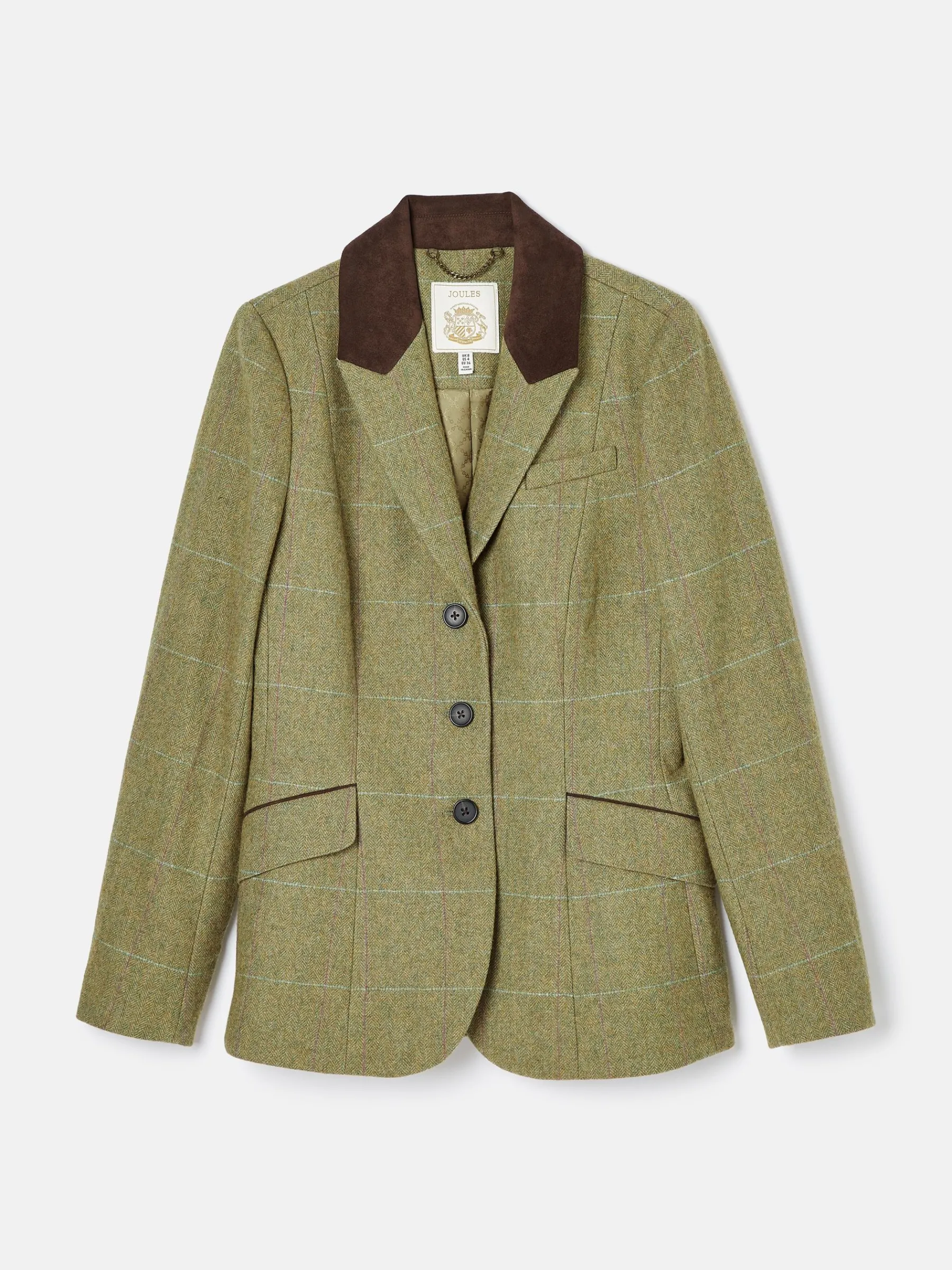 Fayfair Khaki Green Tweed Hacking Jacket<Joules Outlet