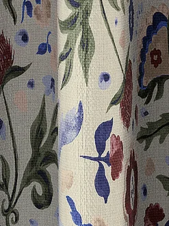 Festival Flowers Set of 2 Cream Multi Blackout Eyelet Curtains<Joules Best