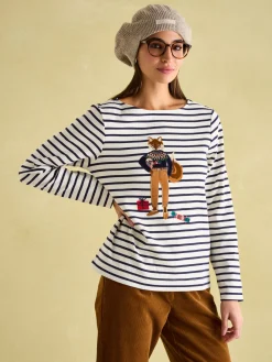 Festive Harbour Boat Neck Breton Top<Joules Online