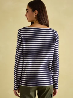 Festive Harbour Boat Neck Breton Top<Joules Online