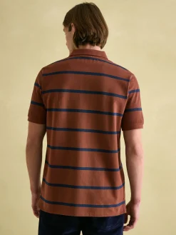 Filbert Brown & Navy Striped Polo Shirt<Joules Sale