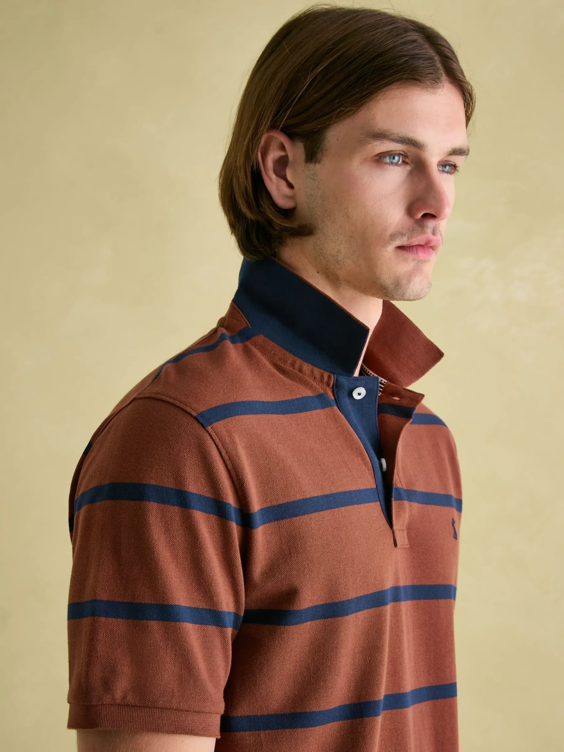 Filbert Brown & Navy Striped Polo Shirt<Joules Sale