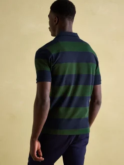 Filbert Green & Navy Striped Polo Shirt<Joules Best