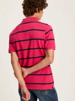 Filbert Pink & Navy Striped Polo Shirt<Joules Outlet