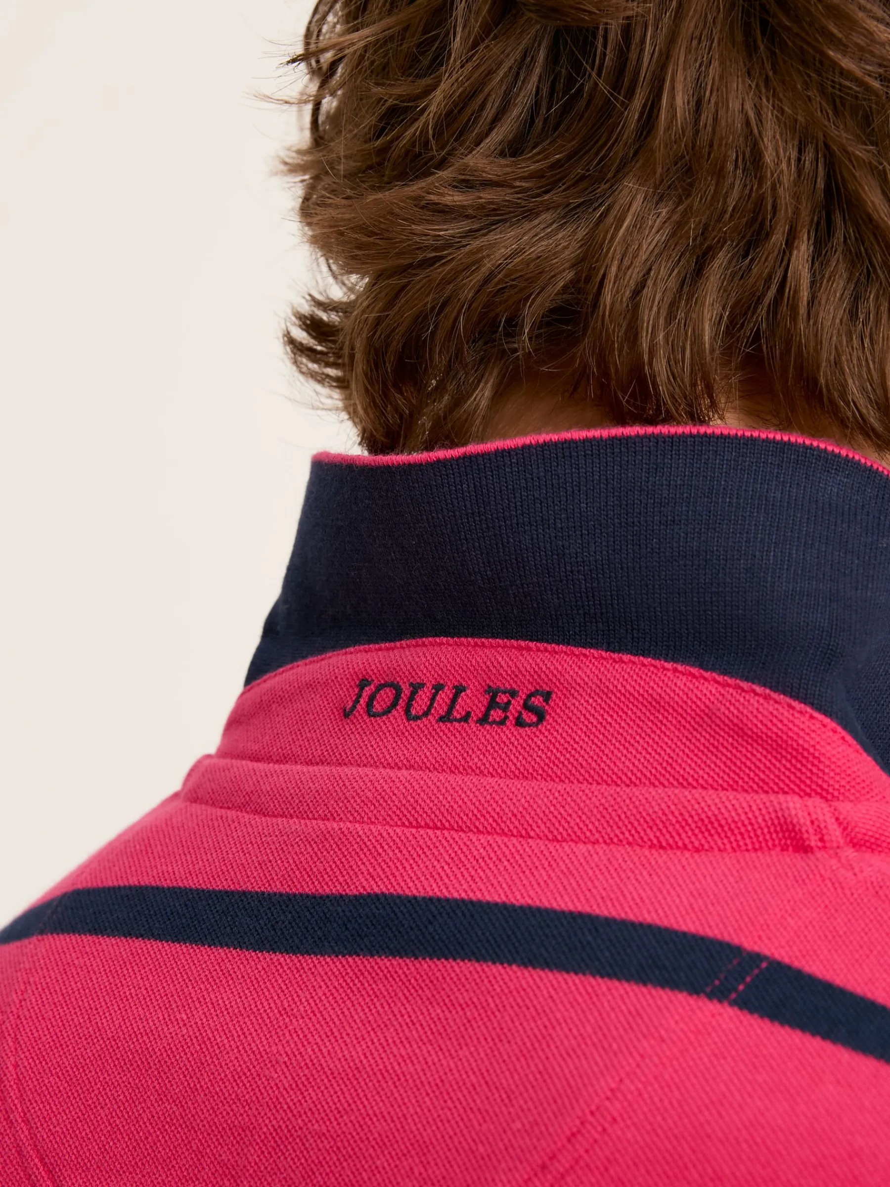 Filbert Pink & Navy Striped Polo Shirt<Joules Outlet