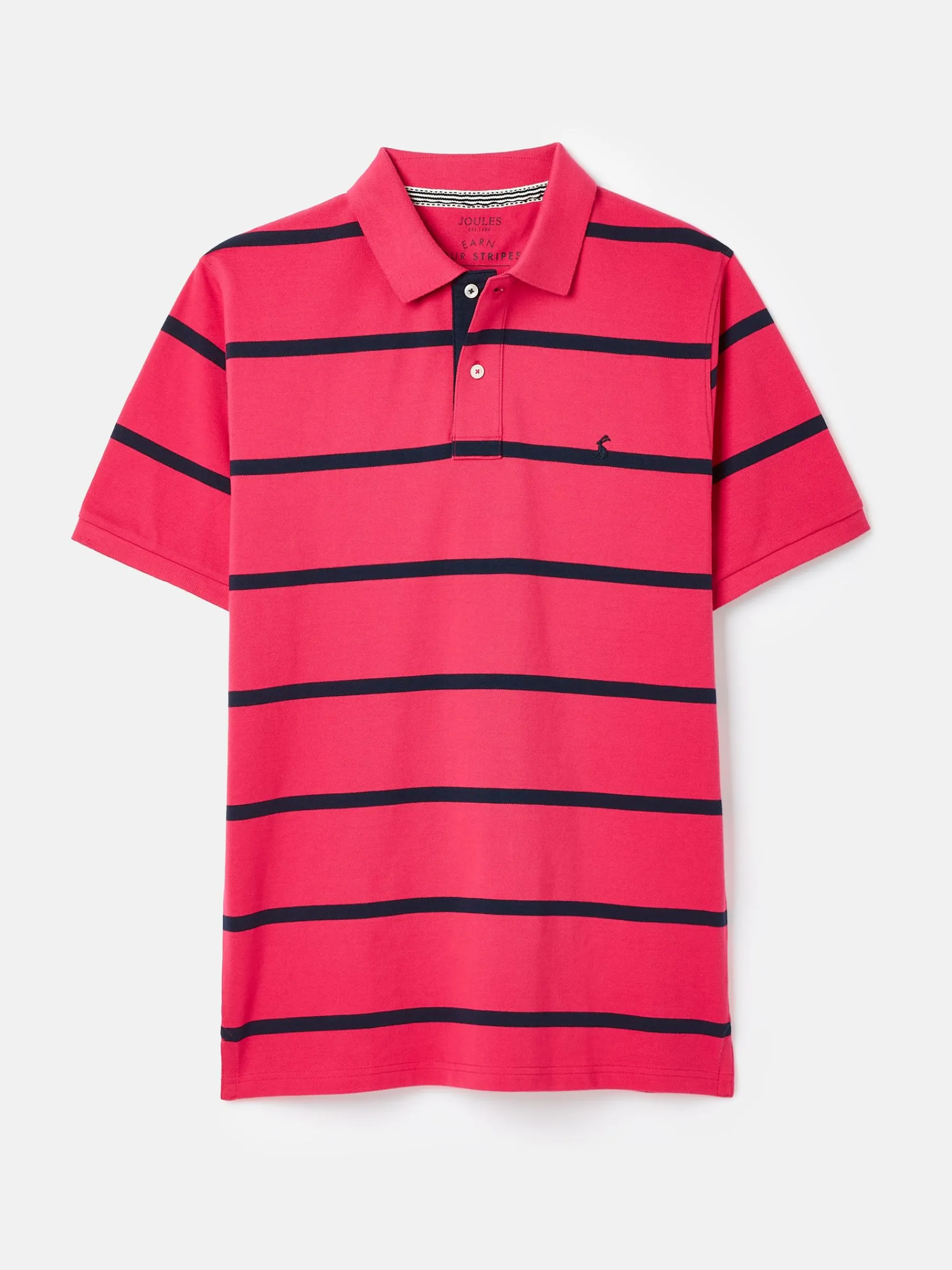 Filbert Pink & Navy Striped Polo Shirt<Joules Outlet