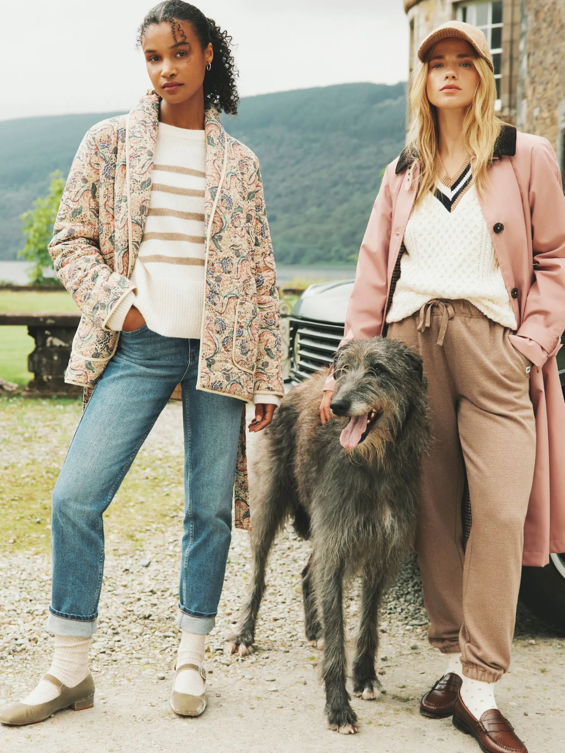 Floral Paisley Cotton Quilted Jacket With Belt<Joules Outlet