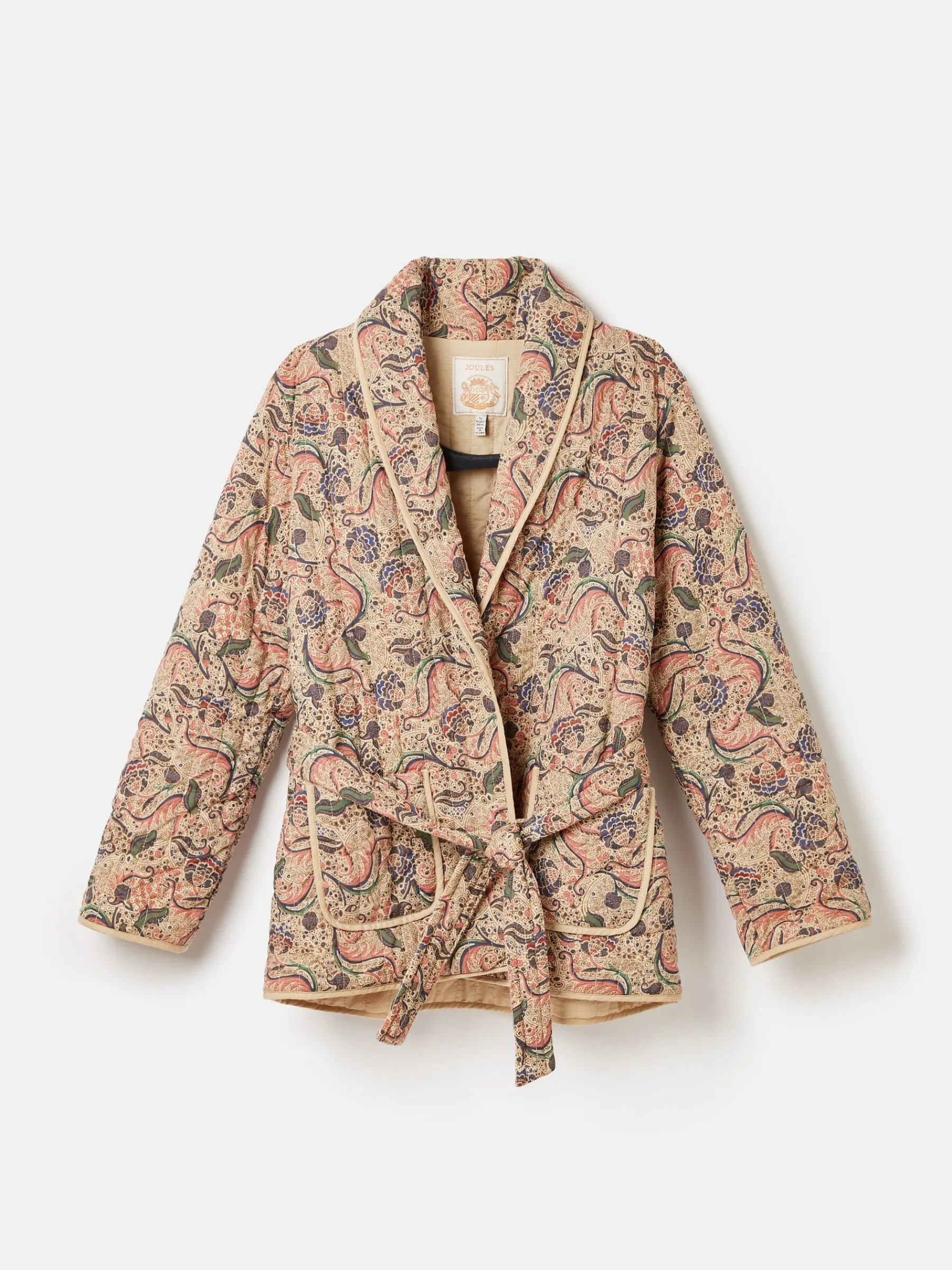 Floral Paisley Cotton Quilted Jacket With Belt<Joules Outlet