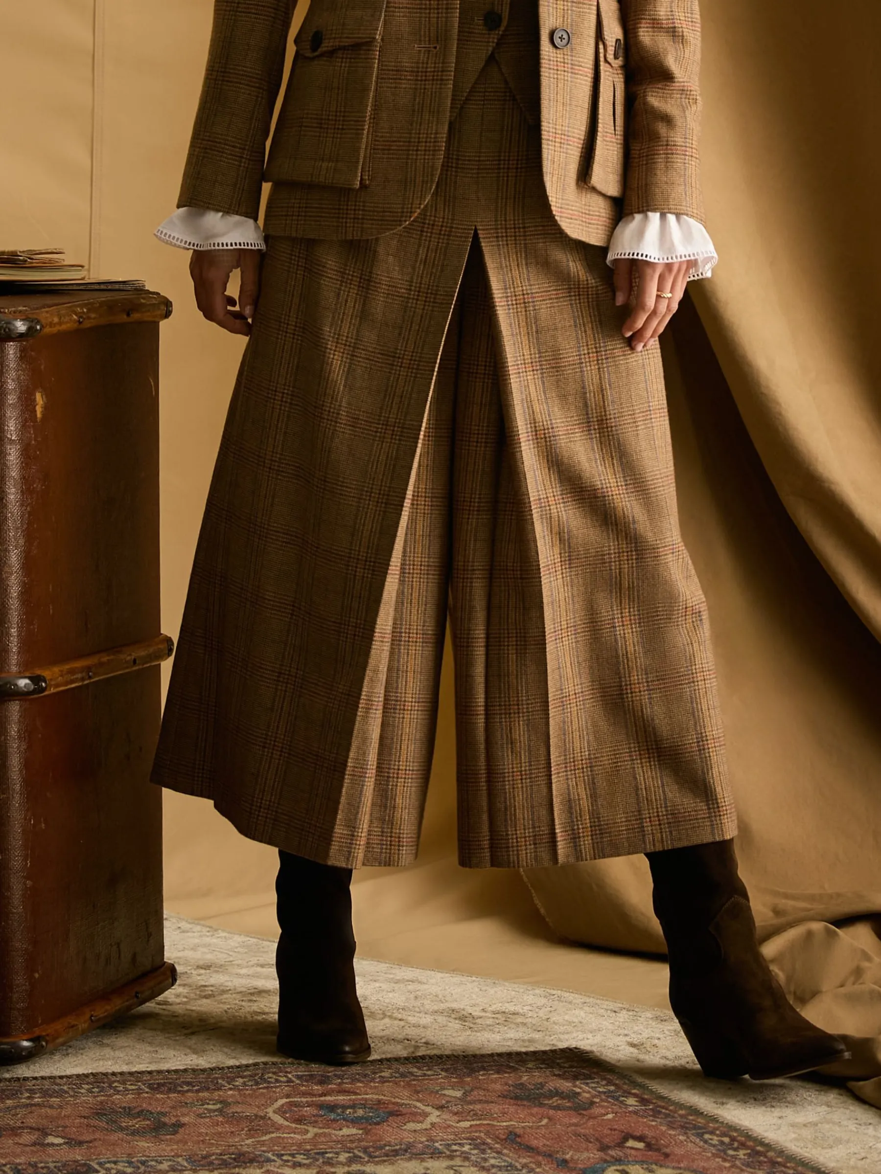 Foxley Tweed Culottes<Joules