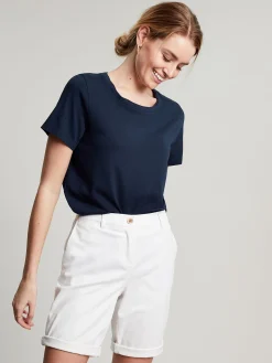 Frankie Navy Blue Crew T-Shirt<Joules Best