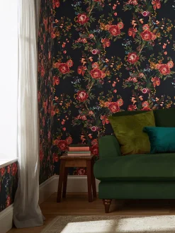 French Navy Forest Chinoiserie 10M Wallpaper<Joules Online