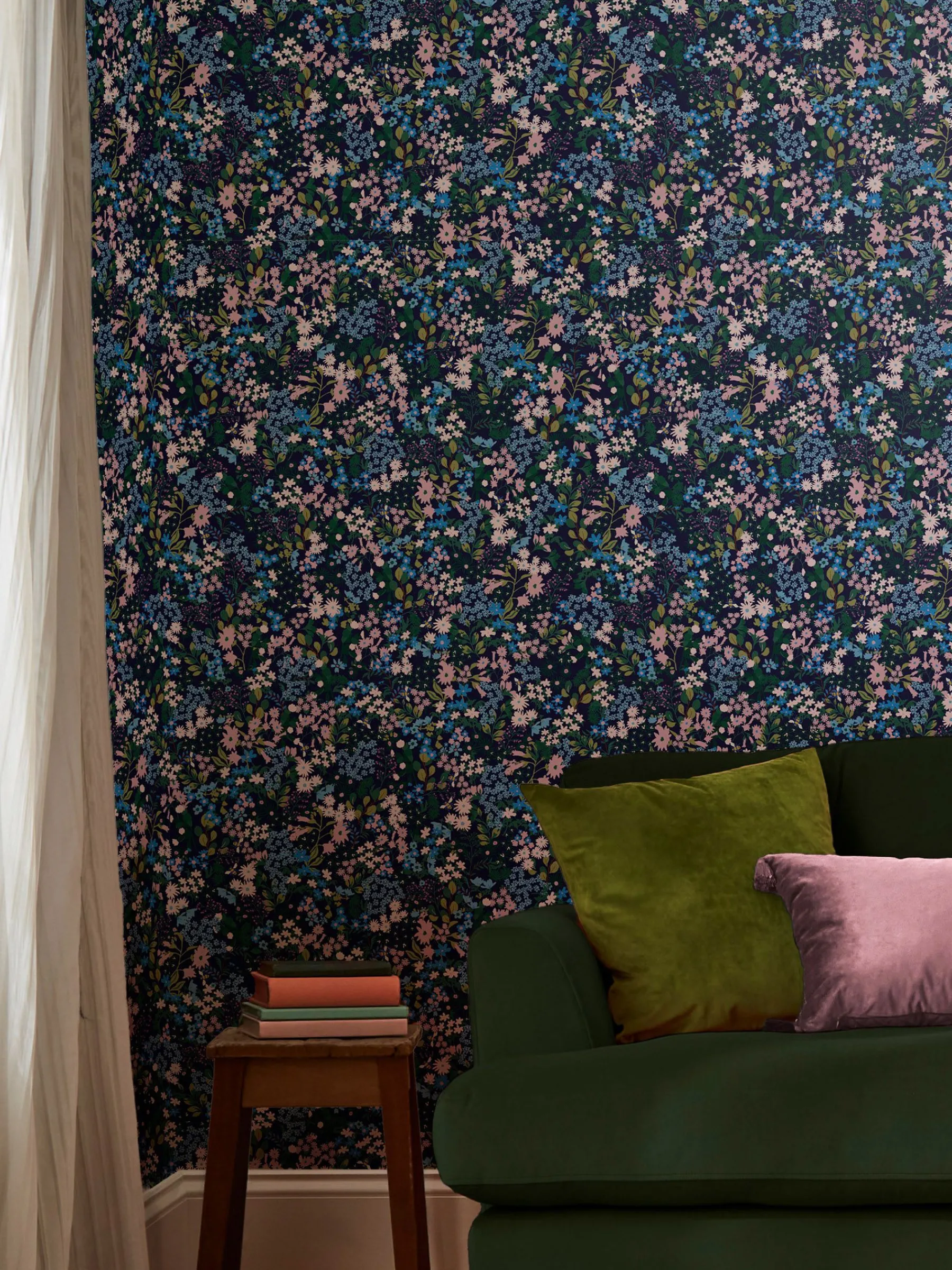 Garden Greens Gilmorton Ditsy 10M Wallpaper<Joules Best