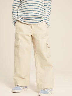 Georgia Beige Cargo Wide Leg Trousers<Joules Clearance