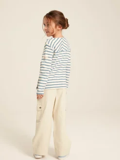 Georgia Beige Cargo Wide Leg Trousers<Joules Clearance