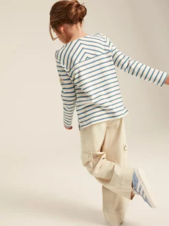 Georgia Beige Cargo Wide Leg Trousers<Joules Clearance