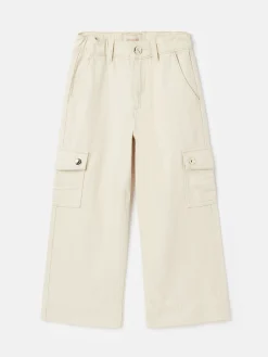 Georgia Beige Cargo Wide Leg Trousers<Joules Clearance